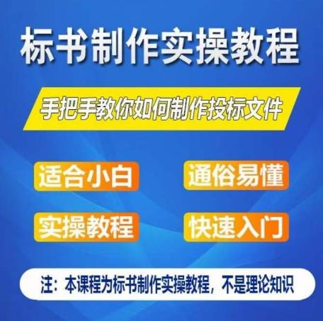 标书制作实操教程，手把手教你如何制作授标文件，零基础一周学会制作标书-星河轻创