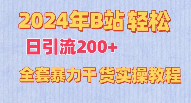 2024年B站轻松日引流200+的全套暴力干货实操教程【揭秘】-星河轻创