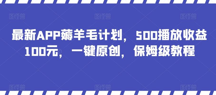 最新APP薅羊毛计划，500播放收益100元，一键原创，保姆级教程-星河轻创