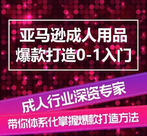 亚马逊成人用品爆款打造0-1入门，系统化讲解亚马逊成人用品爆款打造的流程-星河轻创