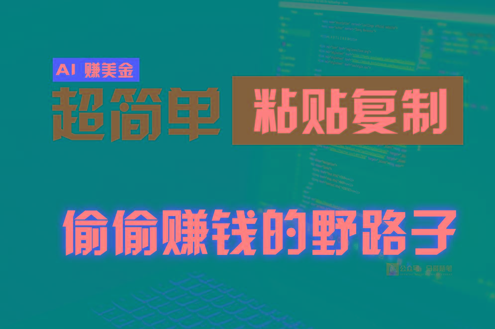 偷偷赚钱野路子，0成本海外淘金，无脑粘贴复制，稳定且超简单，适合副业兼职-星河轻创