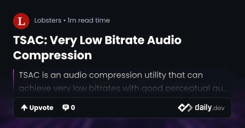 TSAC ｜音频压缩-星河轻创