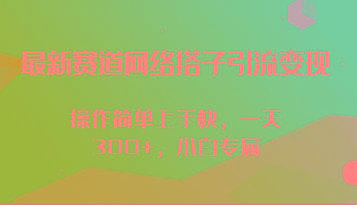 最新赛道网络搭子引流变现!!操作简单上手快，一天300+，小白专属-星河轻创