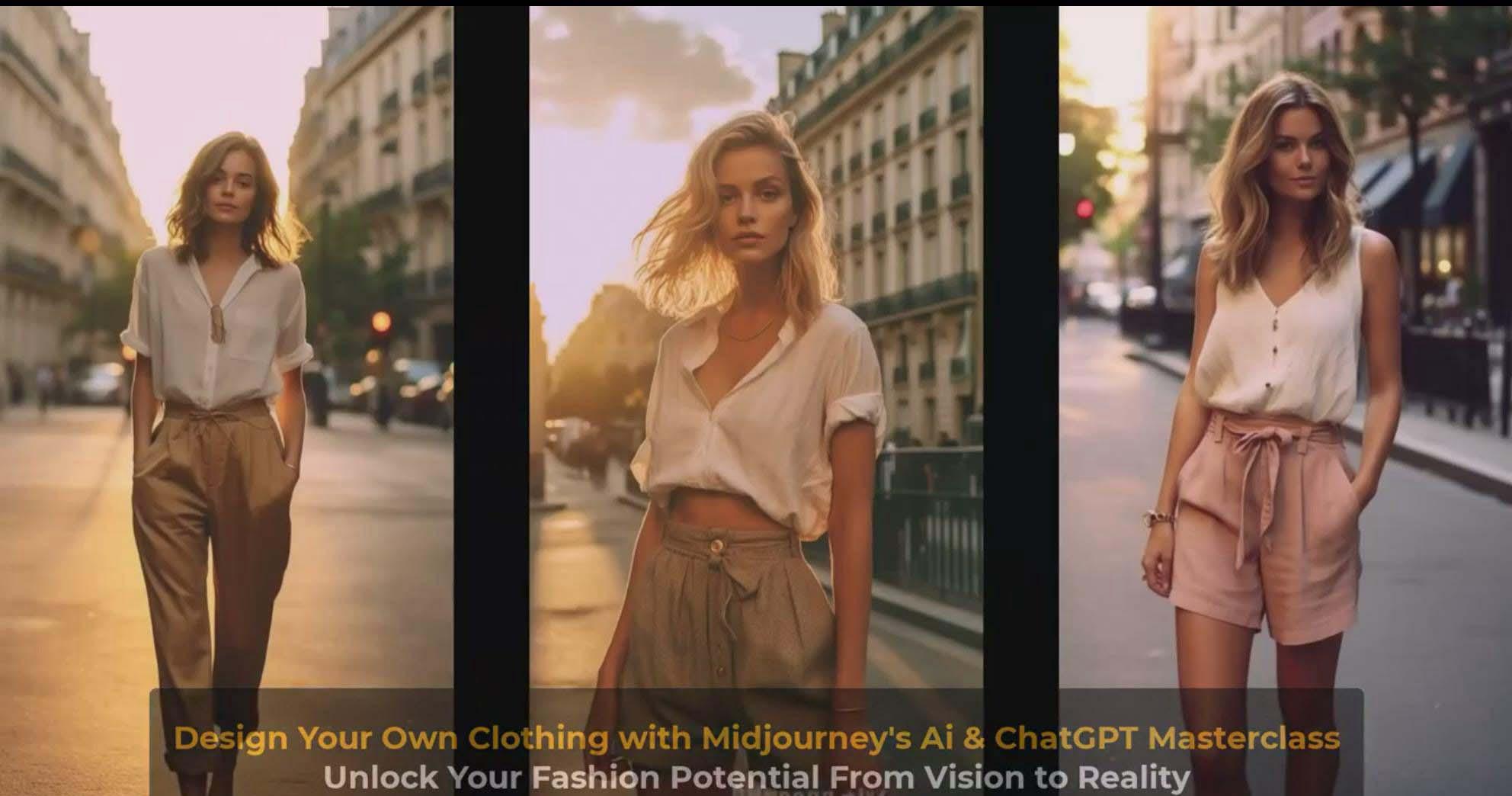 图片[9]-利用 Midjourneys Ai 人工智能设计自己的服装AI大师班-10节课-中英字幕-星河轻创