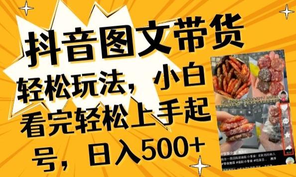 抖音图文带货已过时?那你不如仔细看看这个，小白看完轻松上手起号，日入500+不是梦【揭秘】-星河轻创