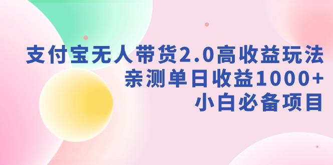 支付宝无人带货2.0高收益玩法，亲测单日收益1000+，小白必备项目-星河轻创