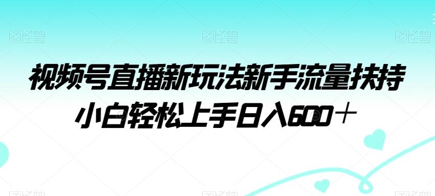 视频号直播新玩法新手流量扶持小白轻松上手日入600＋【揭秘】-星河轻创