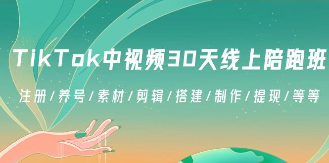 TikTok中视频-30天线上陪跑班：注册/养号/素材/剪辑/搭建/制作/提现/等等-星河轻创