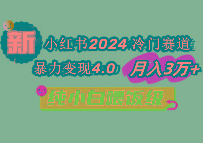 小红书2024冷门赛道 月入3万+ 暴力变现4.0 纯小白喂饭级-星河轻创