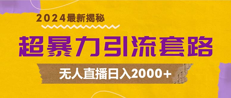 超暴力引流套路，无人直播日入2000+-星河轻创