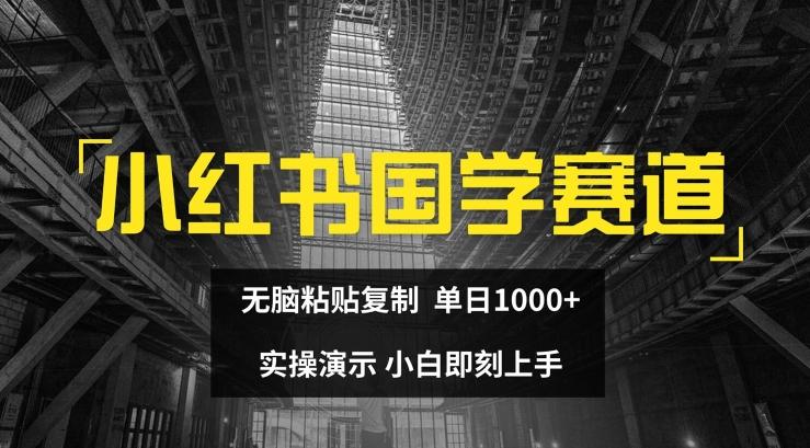 小红书国学赛道，无脑粘贴复制，单日1K，实操演示，小白即刻上手【揭秘】-星河轻创
