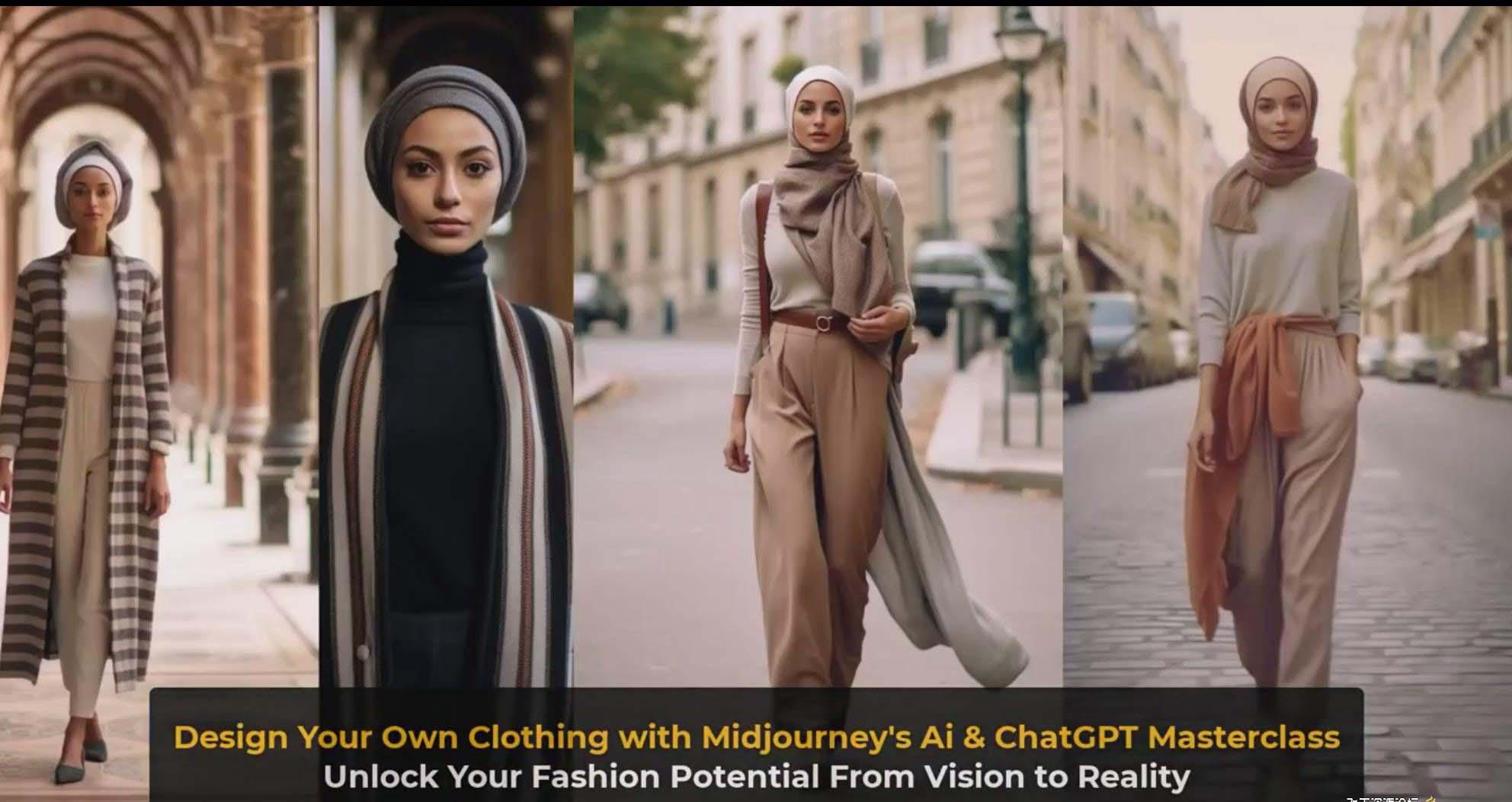 图片[10]-利用 Midjourneys Ai 人工智能设计自己的服装AI大师班-10节课-中英字幕-星河轻创