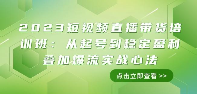 2023短视频直播带货培训班：从起号到稳定盈利叠加爆流实战心法（11节课）-星河轻创