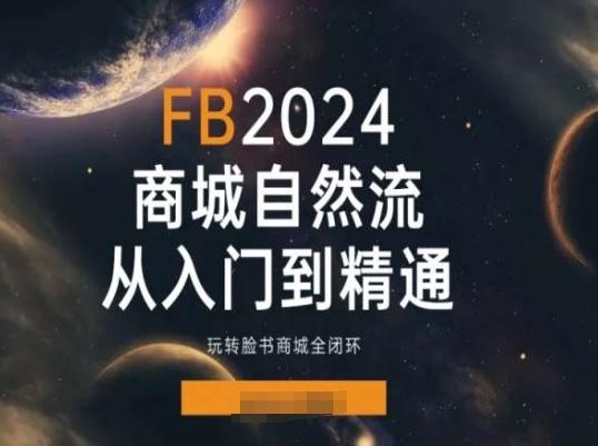 2024Faceboo商城自然流(从入门到精通)，玩转脸书商城全闭环-星河轻创