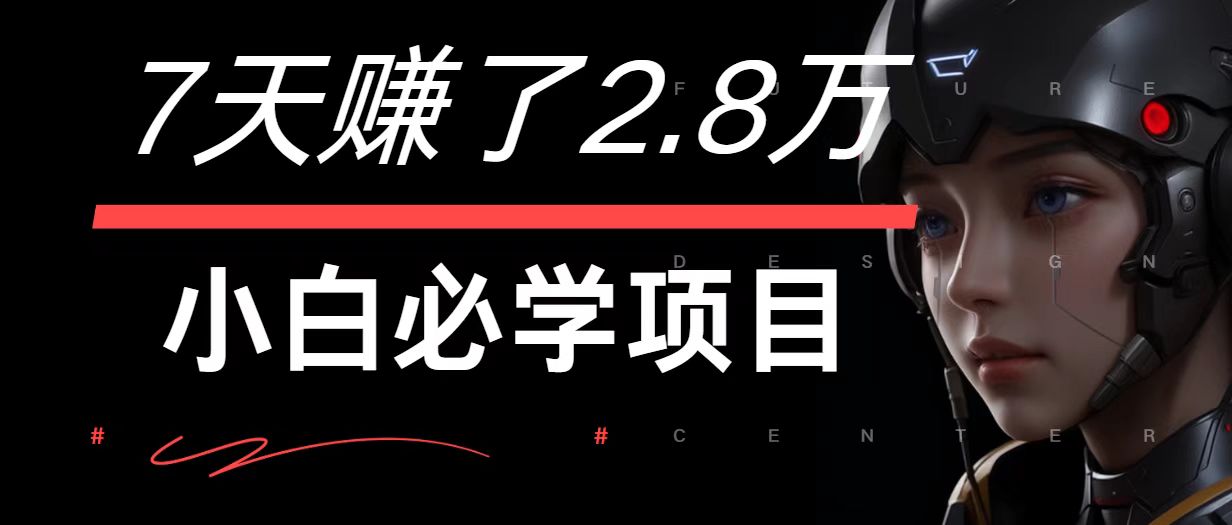 7天赚了2.8万！每单利润最少500+，轻松月入7万+小白有手就行-星河轻创