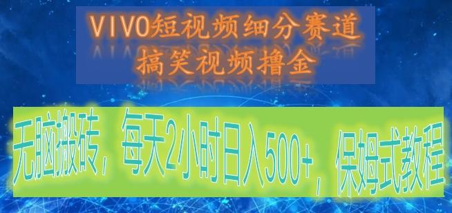 VIVO短视频细分赛道，搞笑视频撸金，无脑搬砖，每天2小时日入500+，保姆式教程-星河轻创