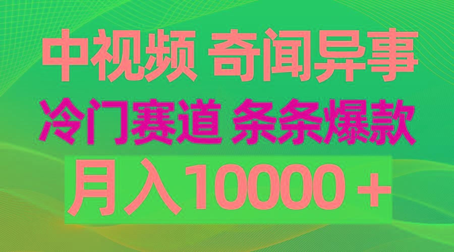 (9627期)中视频奇闻异事，冷门赛道条条爆款，月入10000＋-星河轻创