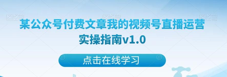 某公众号付费文章我的视频号直播运营实操指南v1.0-星河轻创