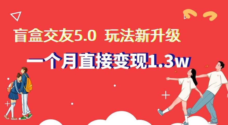 盲盒交友5.0，玩法全新升级，一个月直接变现1.3W，新手小白轻松上手【揭秘】-星河轻创