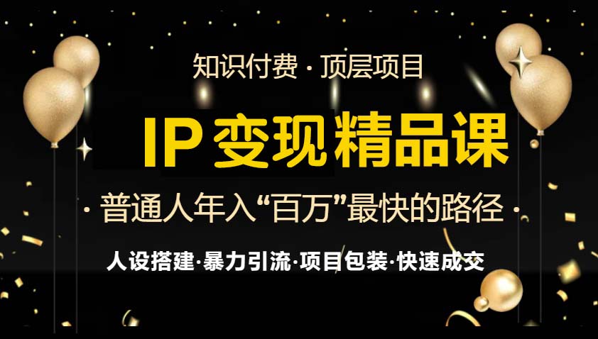 IP变现最新精品课程，知识付费全流程+最强引流术+小白避坑指南-星河轻创