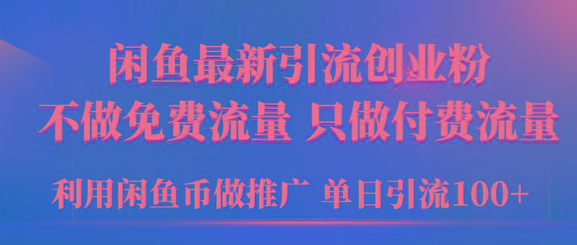 (9584期)2024年闲鱼币推广引流创业粉，不做免费流量，只做付费流量，单日引流100+-星河轻创